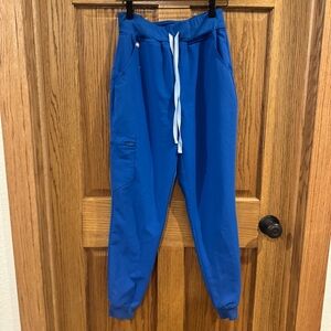 FIGS Zamora High Waisted Jogger Scrub Pants Royal Blue Size S